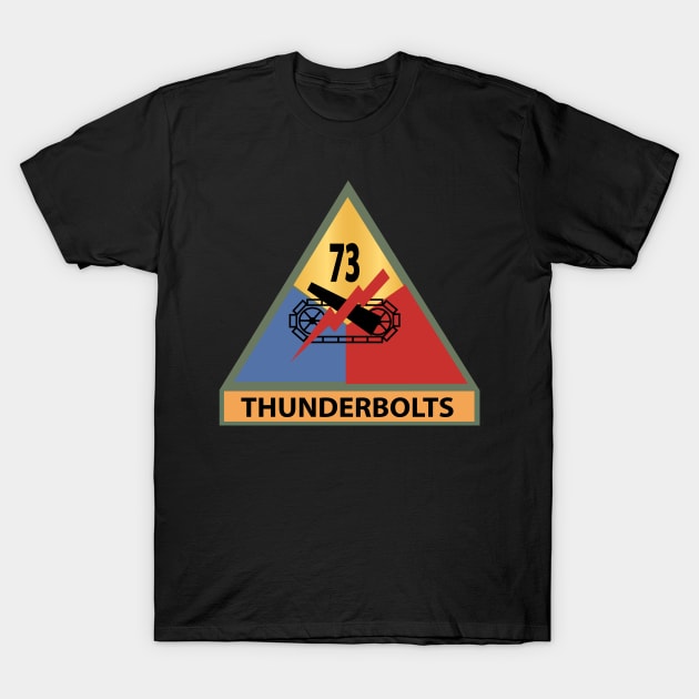 73rd Tank Battalion -Thunderbolts w SSI Name Tape X 300 T-Shirt by twix123844